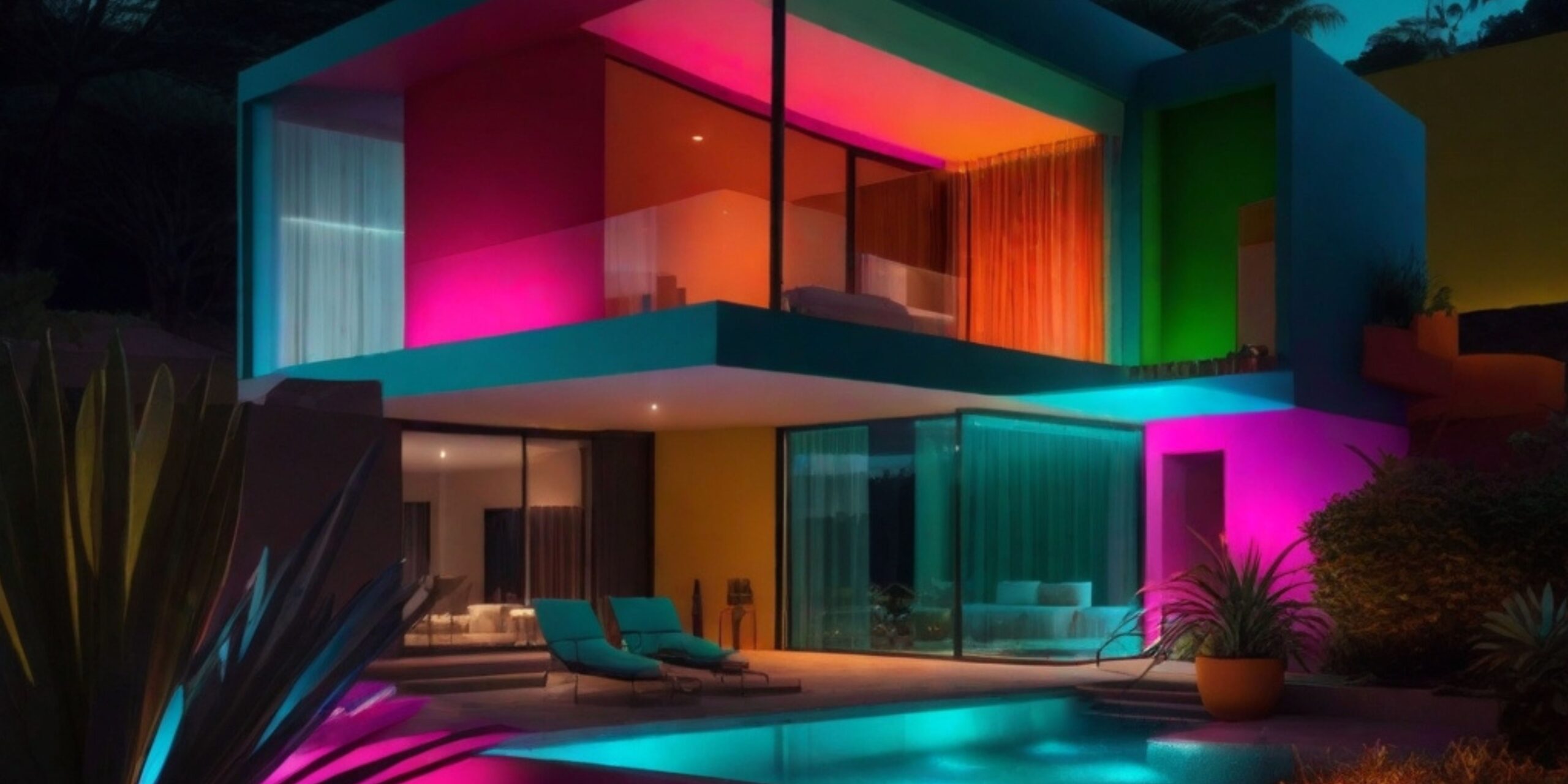 Fachadas de colores. Casas modernas