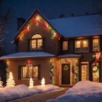Iluminación de navidad para fachadas de casas.