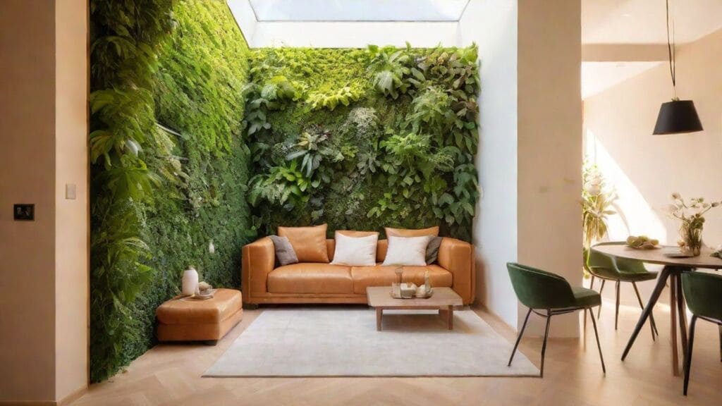 Muros verdes para casa. Diseño de espacios interiores frescos y relajantes. 